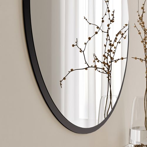 Yuvarlak Mirror - Black Black Decorative Mirror slika 5