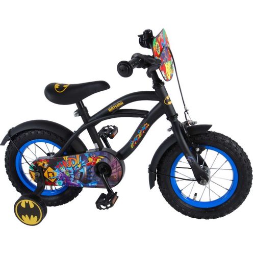 Dječji bicikl Batman 12" s pomoćnim kotačima crni slika 2