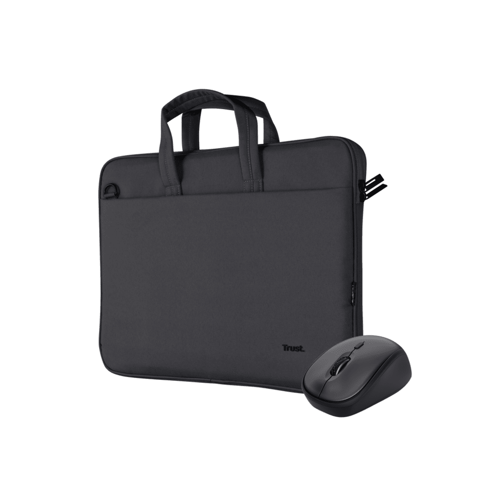 Trust Bologna torba i miš set torba za laptop 16", crna silent miš slika 1