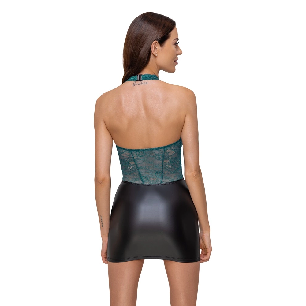 Cottelli LINGERIE Haljina crna/teal XL slika 5