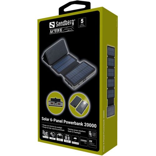 Solarni punjač i powerbank Sandberg 420-73 20000mAh/7.5W/USB-C slika 5