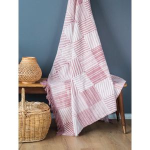 Ćebe Eco Blanket 150x200 - 23131a - Squares Pink