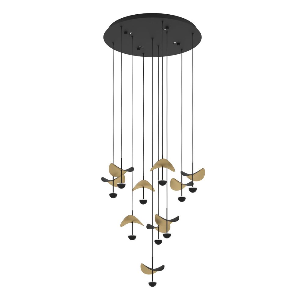 DRACERA Luster - LED Osvjetljenje u Crnoj i Zlatnoj Boji slika 1