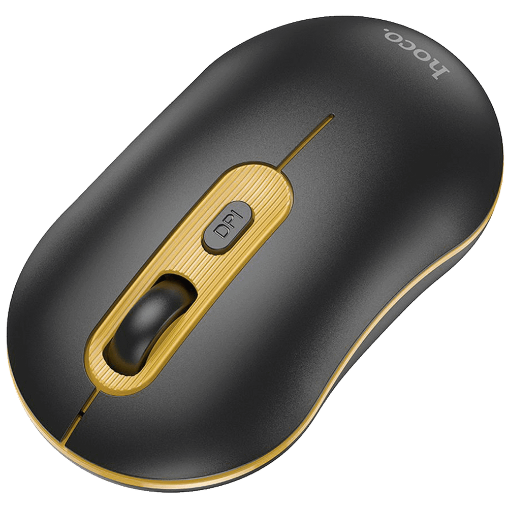 hoco. Miš bežični- GM21 Platinum Black/Yellow slika 2