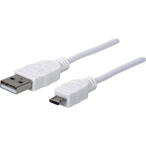 Manhattan USB kabel USB 2.0 USB-A utikač, USB-Micro-B utikač 1.00 m bijela UL certificiran 323987 slika 6