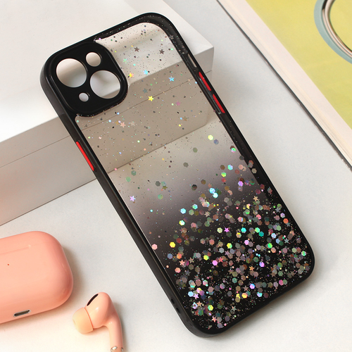 Maska Frame Glitter za iPhone 15 Plus 6.7 crna slika 1