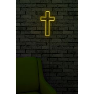 Wallity Ukrasna plastična LED rasvjeta, Cross Sign - Yellow
