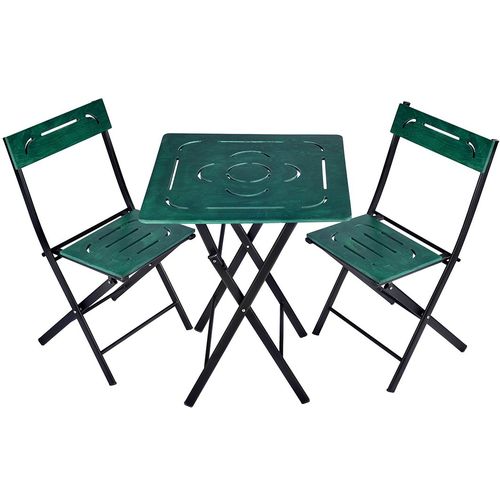 Floriane Garden Set vrtnih stolova i stolica (3 komada), zelena crna boja, Bistro Set 5 slika 4