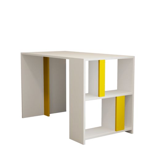 Woody Fashion Studijski stol, Lima - White, Yellow slika 5