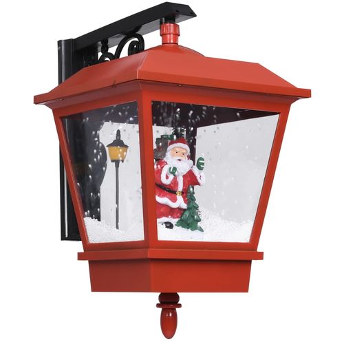 Božićna zidna svjetiljka s Djedom Mrazom LED crvena 40x27x45 cm slika 2