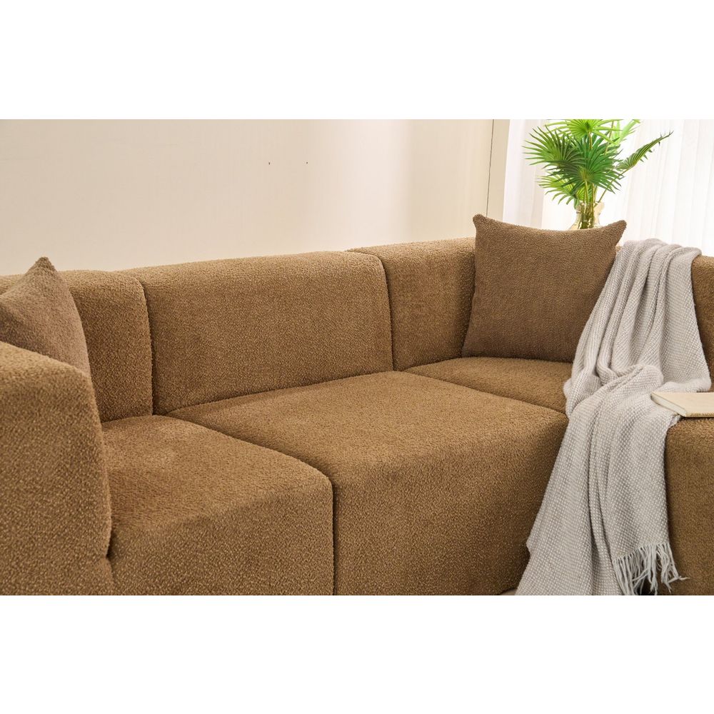 Ugaona Sofa Raks - smeđa slika 4