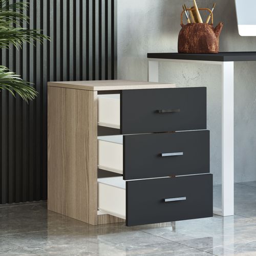 Woody Fashion Ladica, hrast Crno, Vario C - Oak, Black slika 4