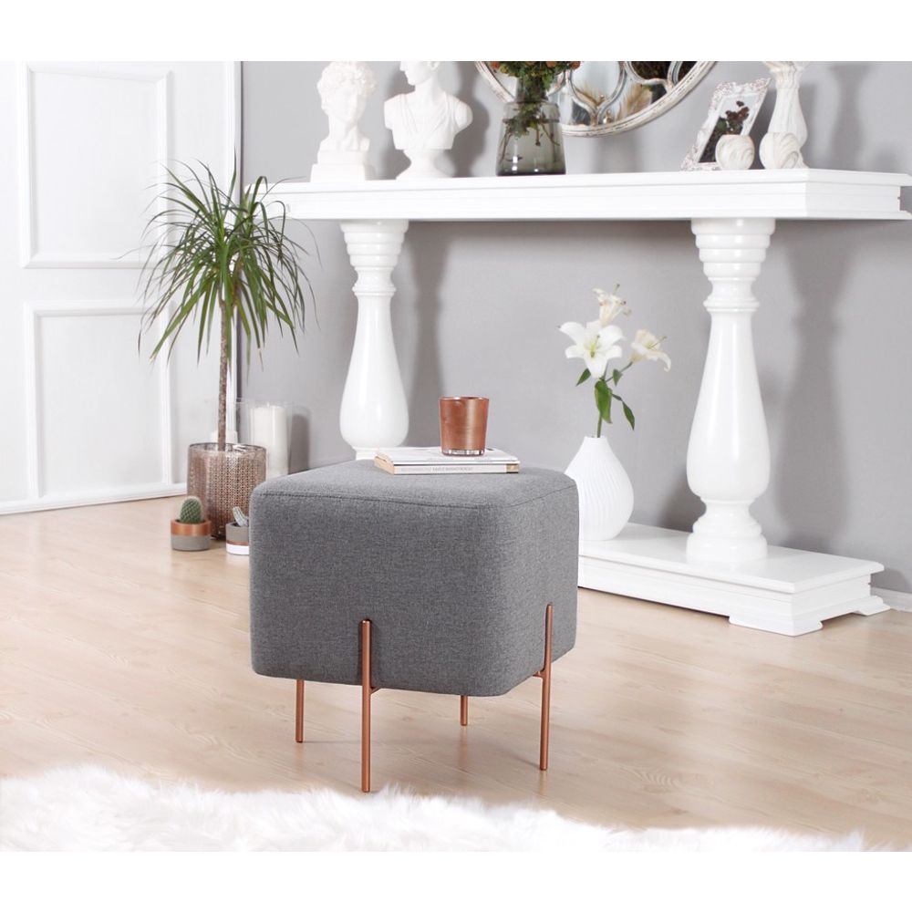 Pouf Copper 63 - Sivi slika 1