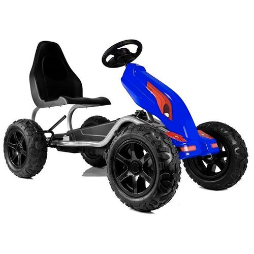 Gokart na pedale B012 - gume na pumpanje - plavi slika 1