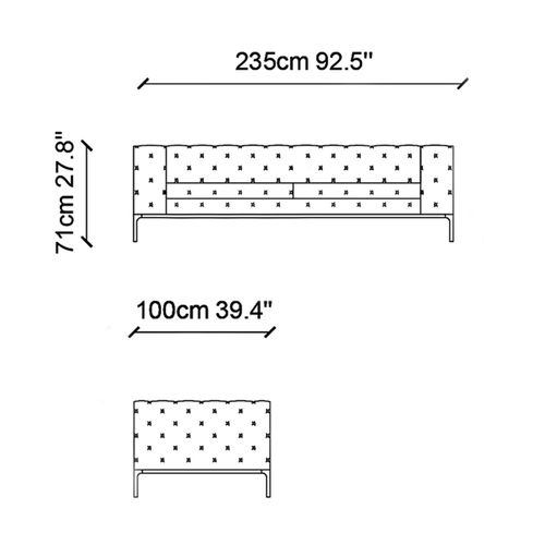 Atelier Del Sofa Fashion - Sivi trosed slika 4