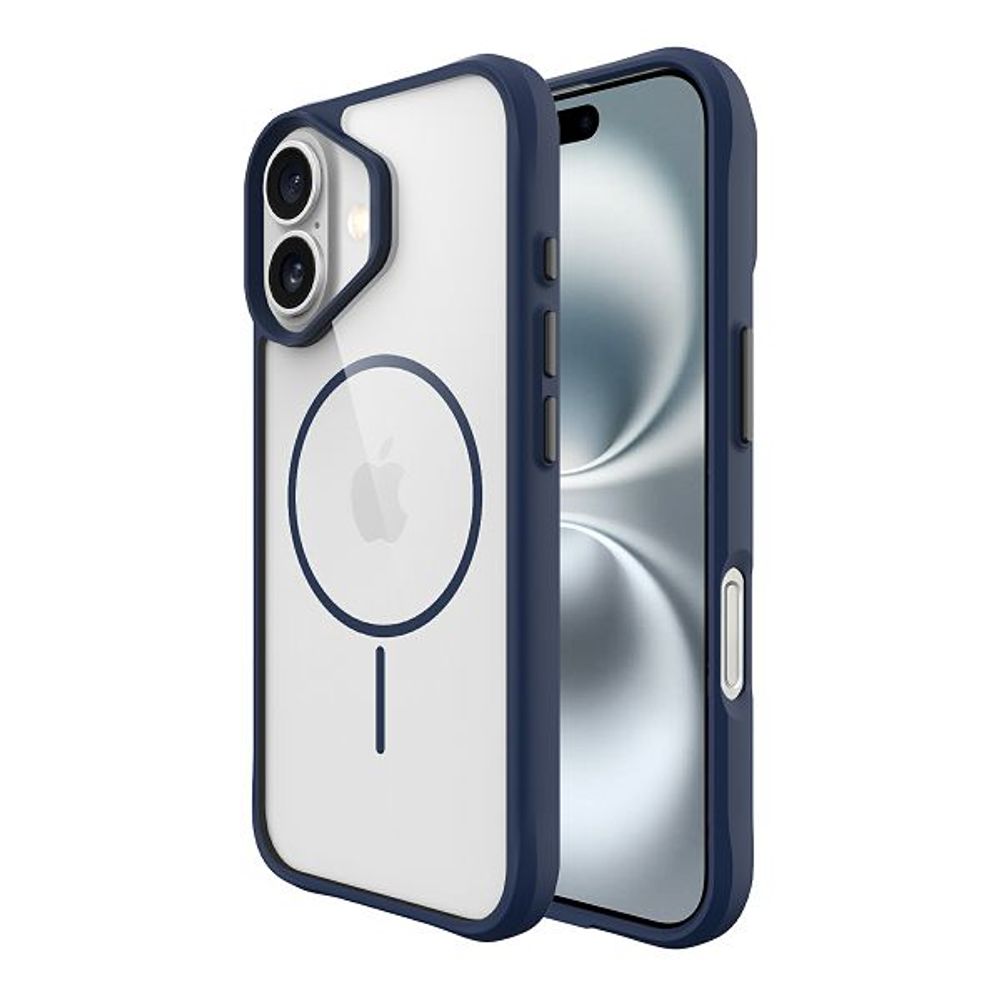 MM TPU IPHONE 17 - DROP-PROOF COMBAT X BLACK-BLUE MAGSAFE SLIM slika 1