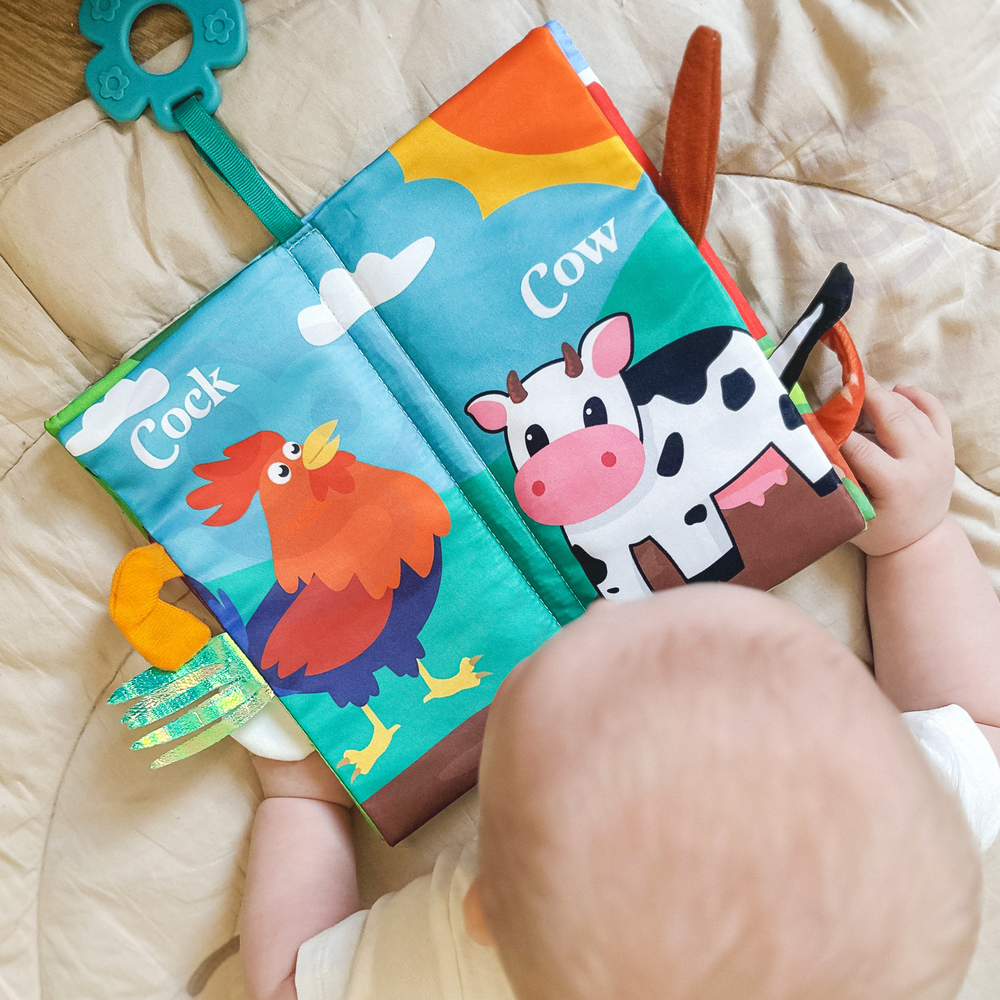 Woopie baby knjiga s tkaninom životinjskih repova slika 7