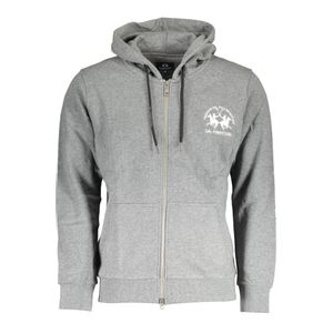 LA MARTINA MEN'S GRAY ZIPPED SWEATSHIRT