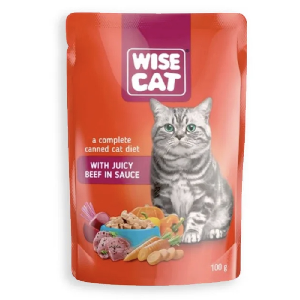 Wise Cat Hrana Za Mačke U Sosu Od Govedine 100g slika 1
