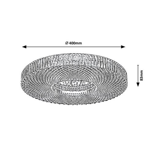 Rabalux ZIVA plafonjera.LED 36W,hrom slika 3