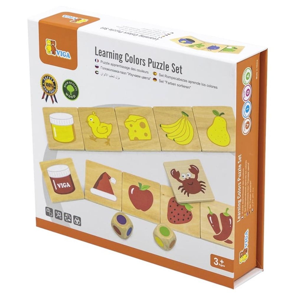 Viga Learning Colors Puzzle Set - Drveni set Učimo boje slika 1