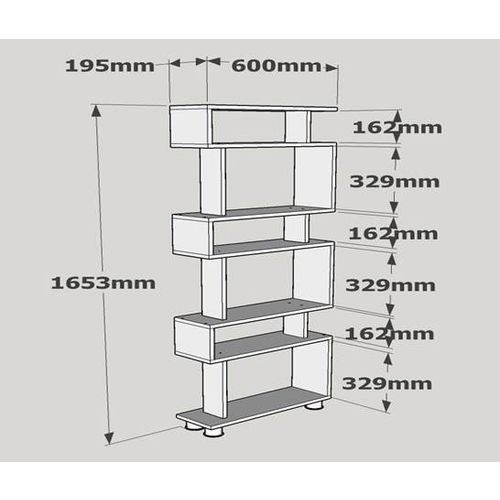 Woody Fashion Polica BLOK DUO, Blok - White slika 4