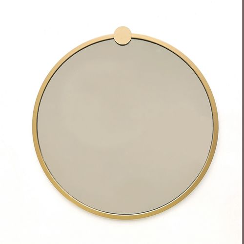 Gold Metal Çerçeve Yuvarlak Ayna A708 Gold Mirror slika 8