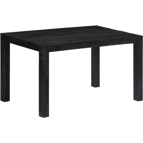 Blagovaonski stol crni 140 x 80 x 76 cm od masivnog drva manga slika 44