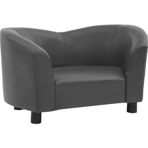 Sofa za pse siva 67 x 41 x 39 cm od umjetne kože slika 2