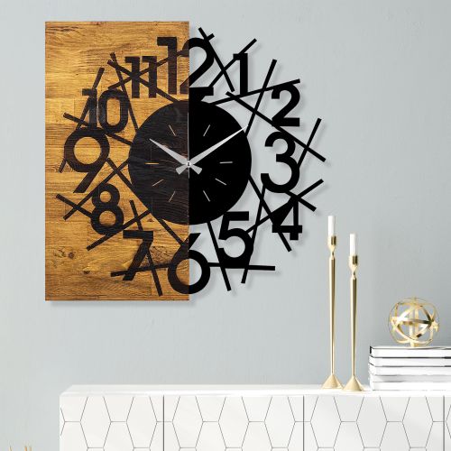 Wallity Ukrasni drveni zidni sat, Wooden Clock 26 slika 1