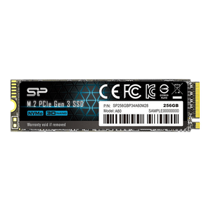 Silicon Power SP256GBP34A60M28 M.2 NVMe 256GB, 2280, PCIe Gen 3x4, A60, Read up to 2,100 MB/s, Write up to 1,200 MB/s (single sided)