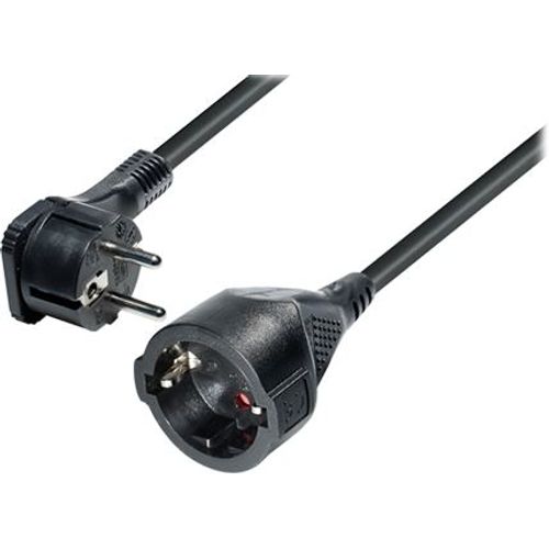 Transmedia CEE 7 7 flat plug - extension cable with angle plug, 5m slika 1
