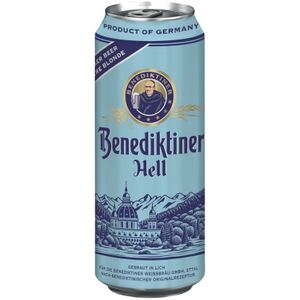 Benediktiner Hell pivo limenka 5% 500ml 