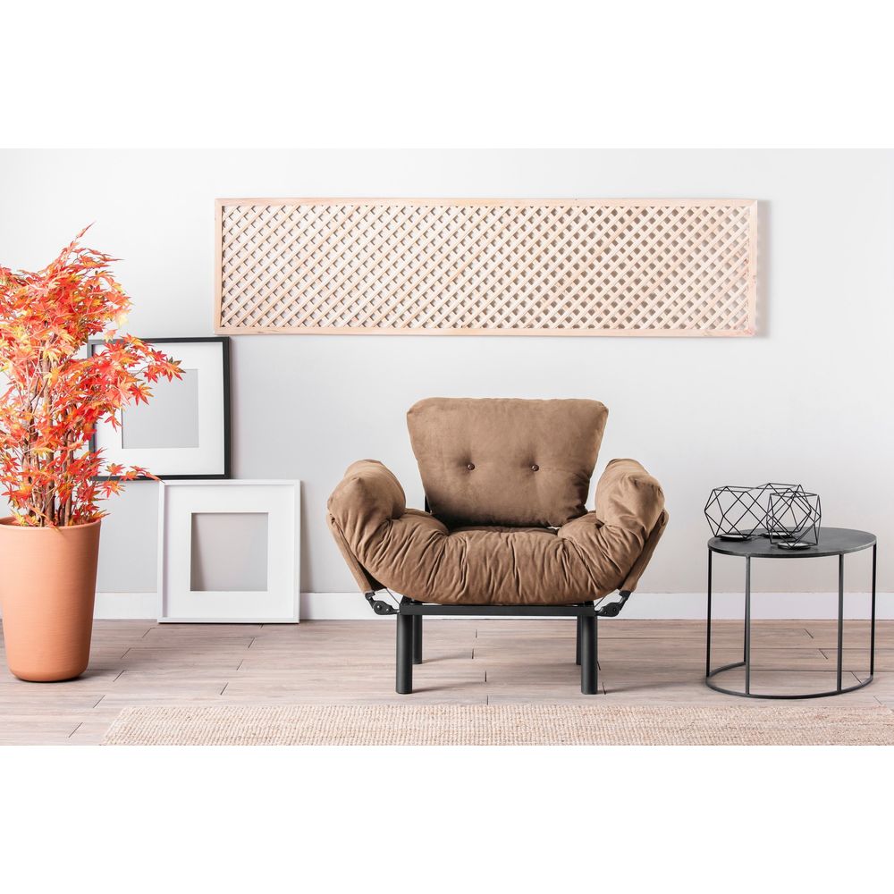 Nitta Single - Svijetlosmeđa Wing Chair slika 2