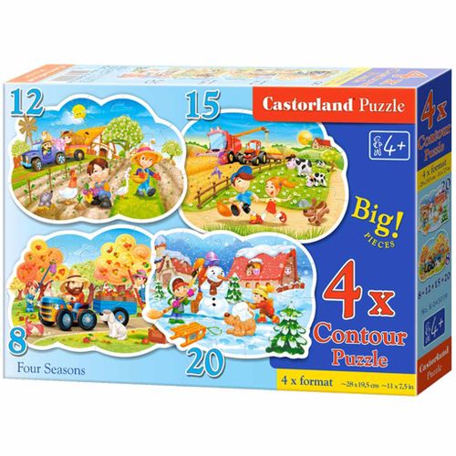 Castorland puzzle 4u1 godišnja doba slika 3