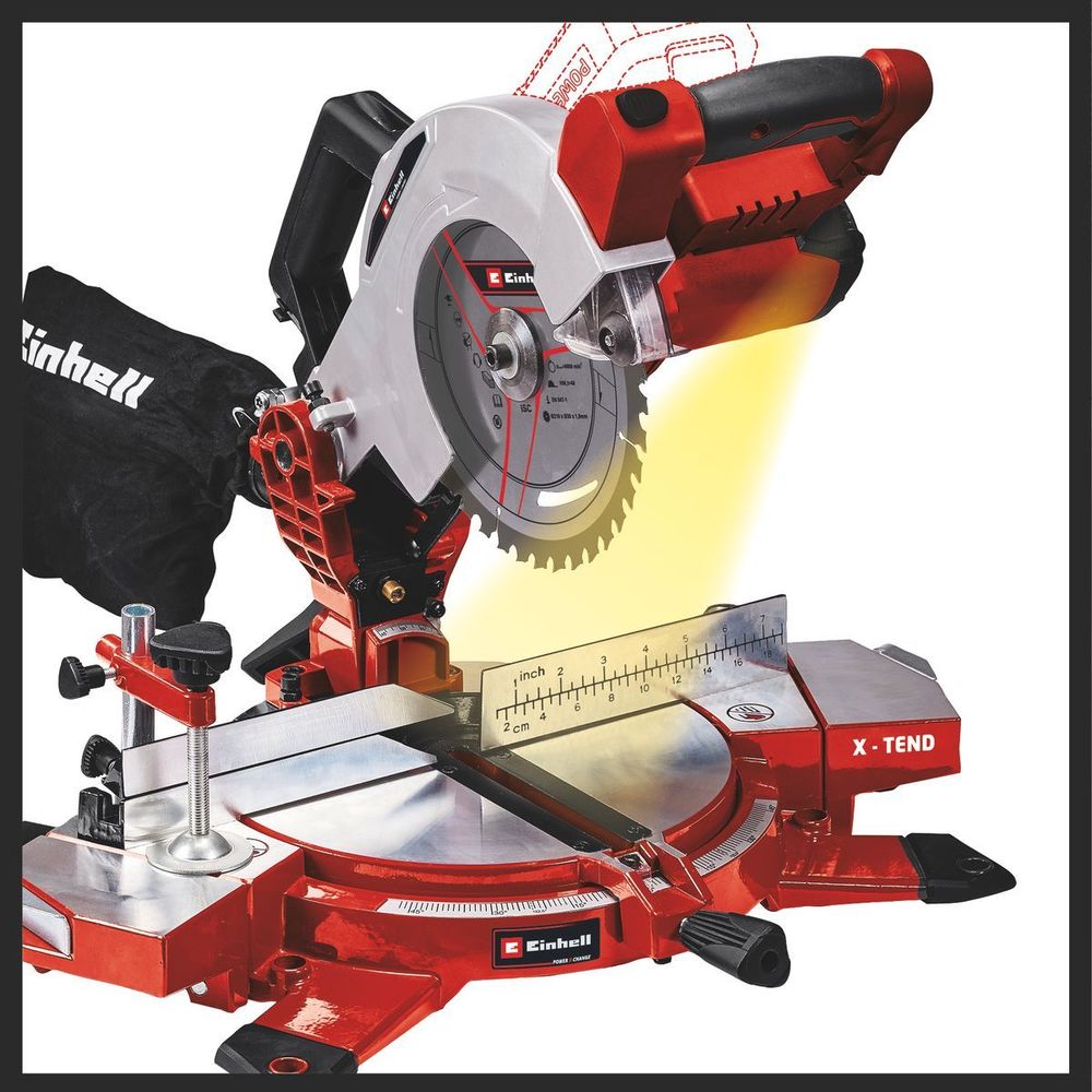 Einhell Akumulatorska preklopna testera TE-MS 18/210 - Solo + Baterija 2.5 Ah i punjač slika 2