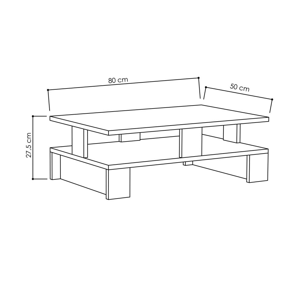 DUPLI Mansu - Anthracite Anthracite Coffee Table slika 3