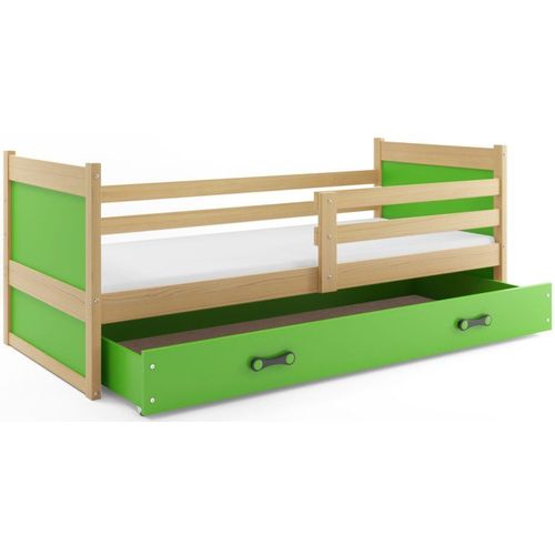 Drveni dječji krevet Rico sa ladicom - 200x90cm - Zeleni slika 2