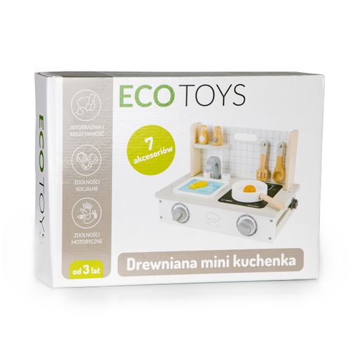 EcoToys mini drvena kuhinja s dodacima slika 6