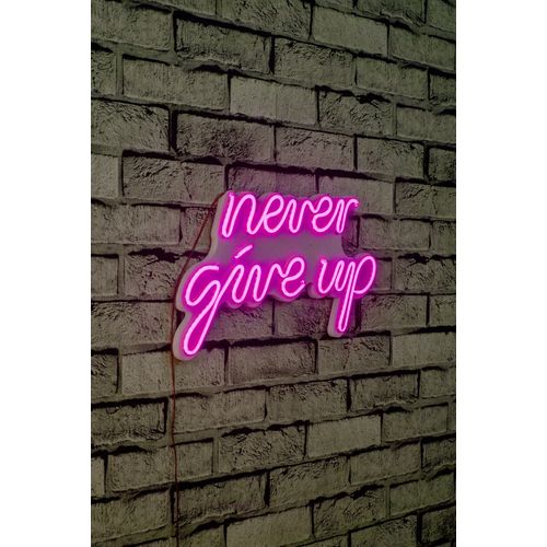 Wallity Ukrasna plastična LED rasvjeta, Never Give Up - Pink slika 10