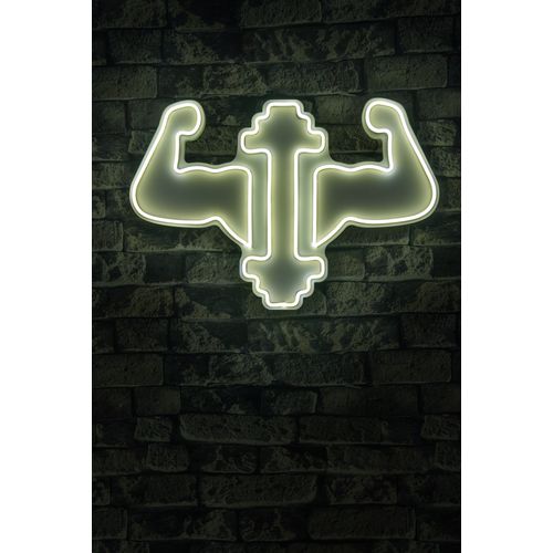 Wallity Ukrasna plastična LED rasvjeta, Gym Dumbbells WorkOut - White slika 10