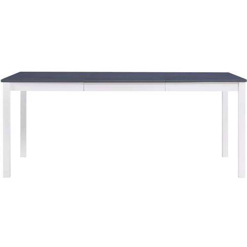 Blagavaonski stol bijelo-sivi 180 x 90 x 73 cm od borovine slika 26