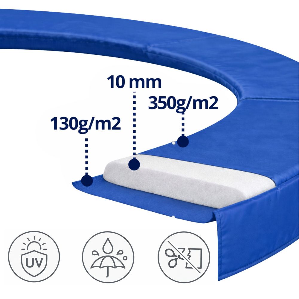Lean opružna podloga za trampolin plava 480-487 cm 16 ft slika 3