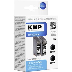 KMP tinta zamijenjen HP 45 kompatibilan 2-dijelno pakiranje crn H7D 0927,4021