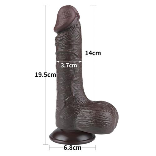 Lovetoy Sliding Skin black dildo 19,5cm slika 5