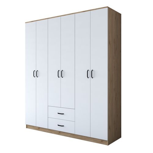 BA113 - 2337 Walnut
White Wardrobe slika 5