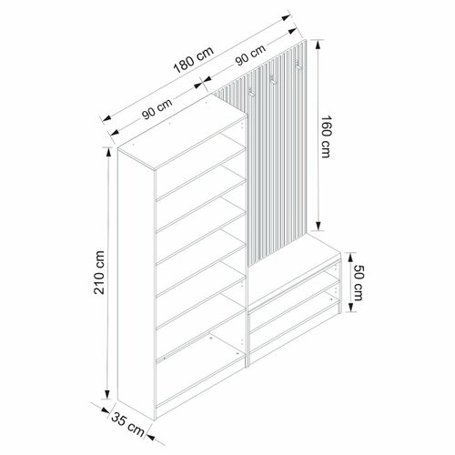 Noah - 8313 Walnut Hall Stand slika 8