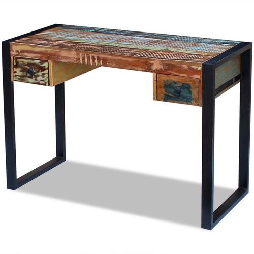 Radni stol od masivnog obnovljenog drva slika 7
