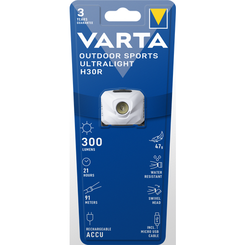  Varta baterijska lampa za glavu Outdoors Sports Ultralight H30R white slika 3