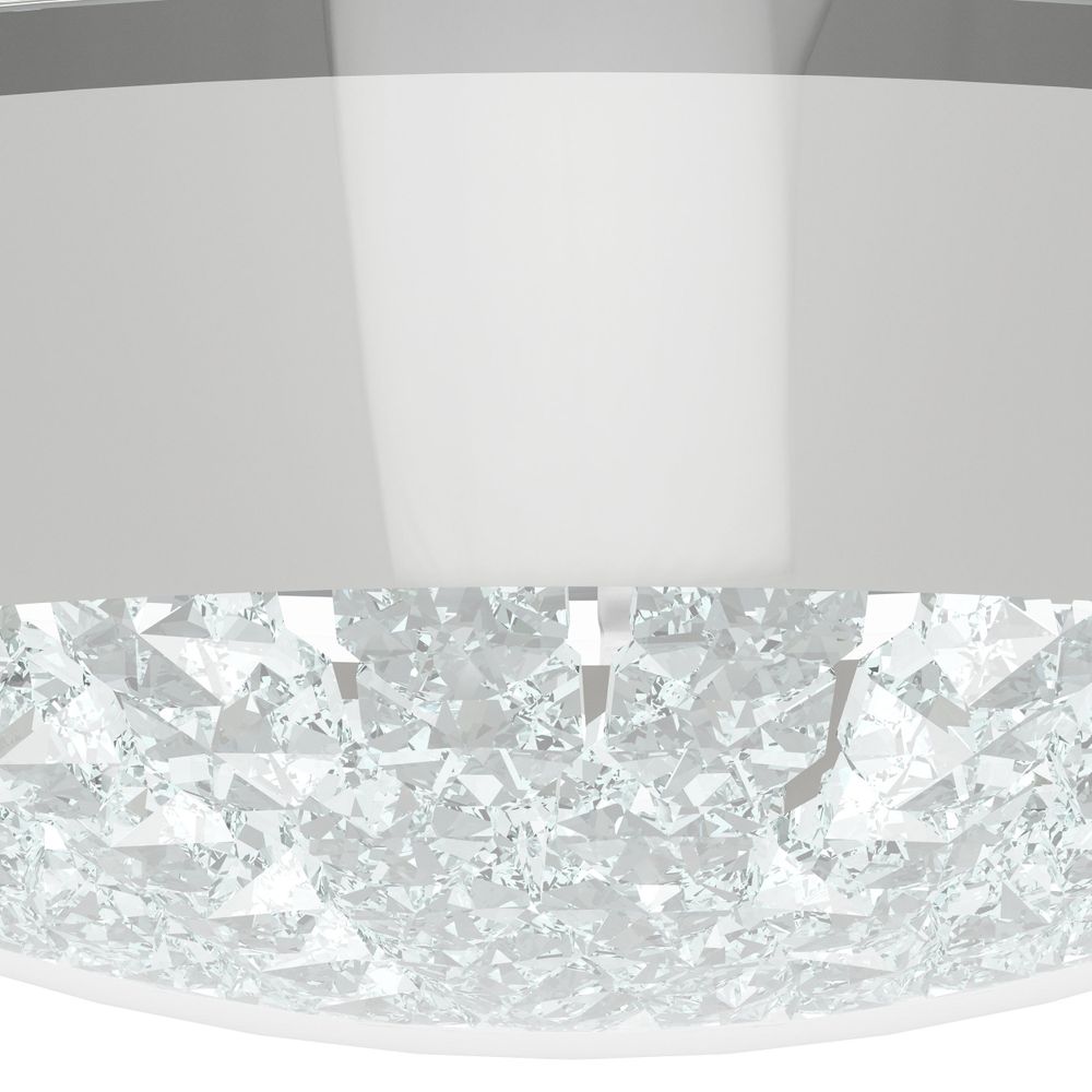 Eglo Acolla Plafonjera sa LED Osvjetljenjem, 11W, 950lm, Promjer 290mm, Krom/Staklo/Kristali slika 5